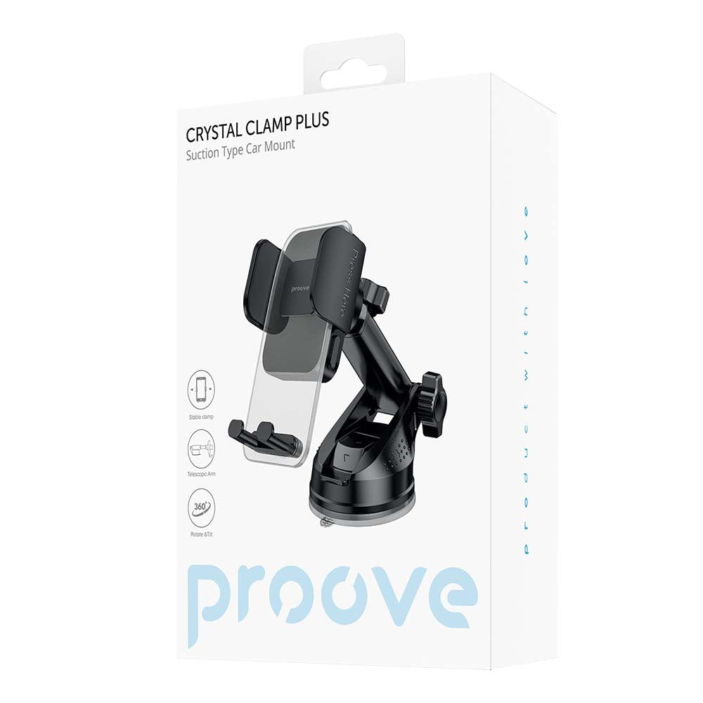 Suport Auto Proove Crystal Clamp Plus Dash, 4.7inch - 6.9inch, Crni CHCSP0000001