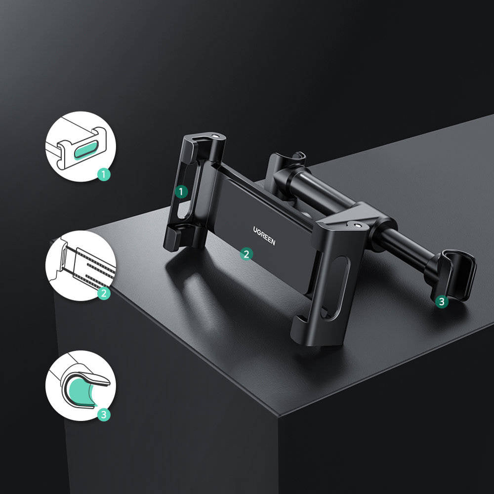 Auto nosač za naslon za glavu UGREEN LP160 (60108) za telefon / tablet, 4.7inch - 12.9inch, crni