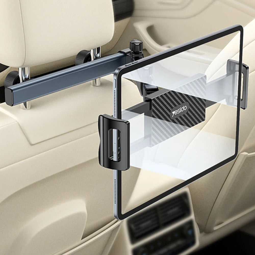 Auto nosač za naslon za glavu Yesido C294 za telefon / tablet, 4.7inch - 13inch, Crna