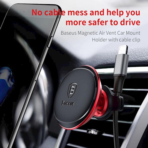 Auto magnetni nosač Baseus Air Vent, Univerzalni, Crveni SUGX-A09