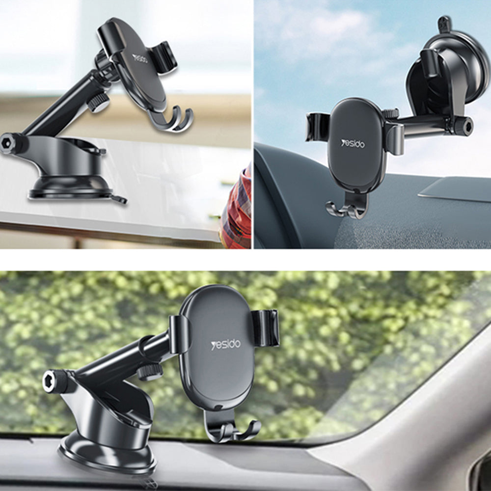 Auto nosač Yesido C120, 4inch - 6.5inch, Crni