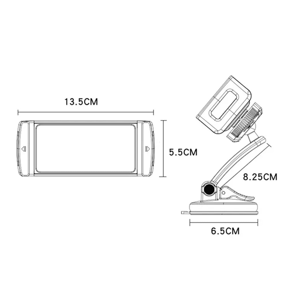 Auto nosač Yesido C171, 4.7inch - 12inch, Crni
