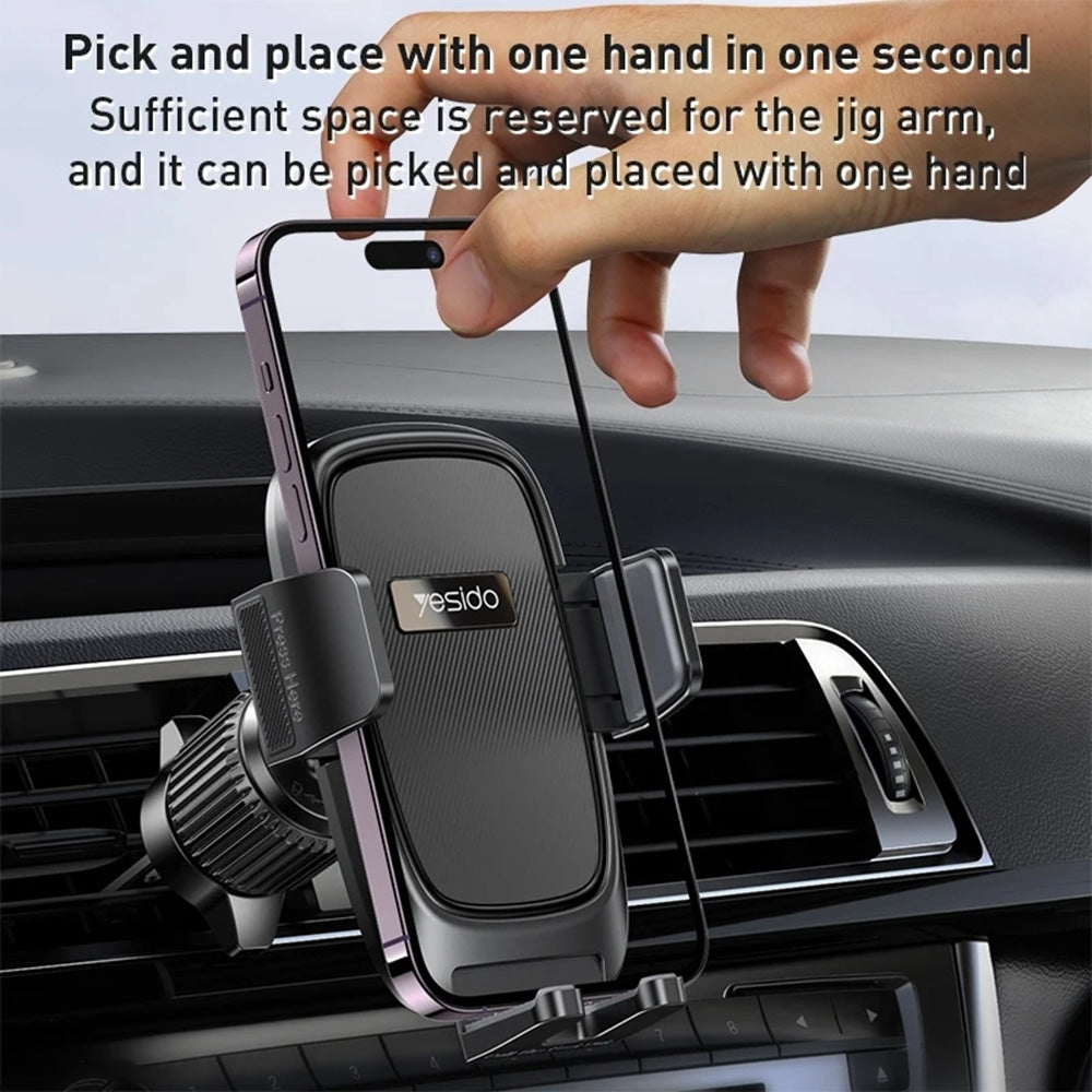Auto nosač Yesido C241, 4.7inch - 7.2inch, Crn