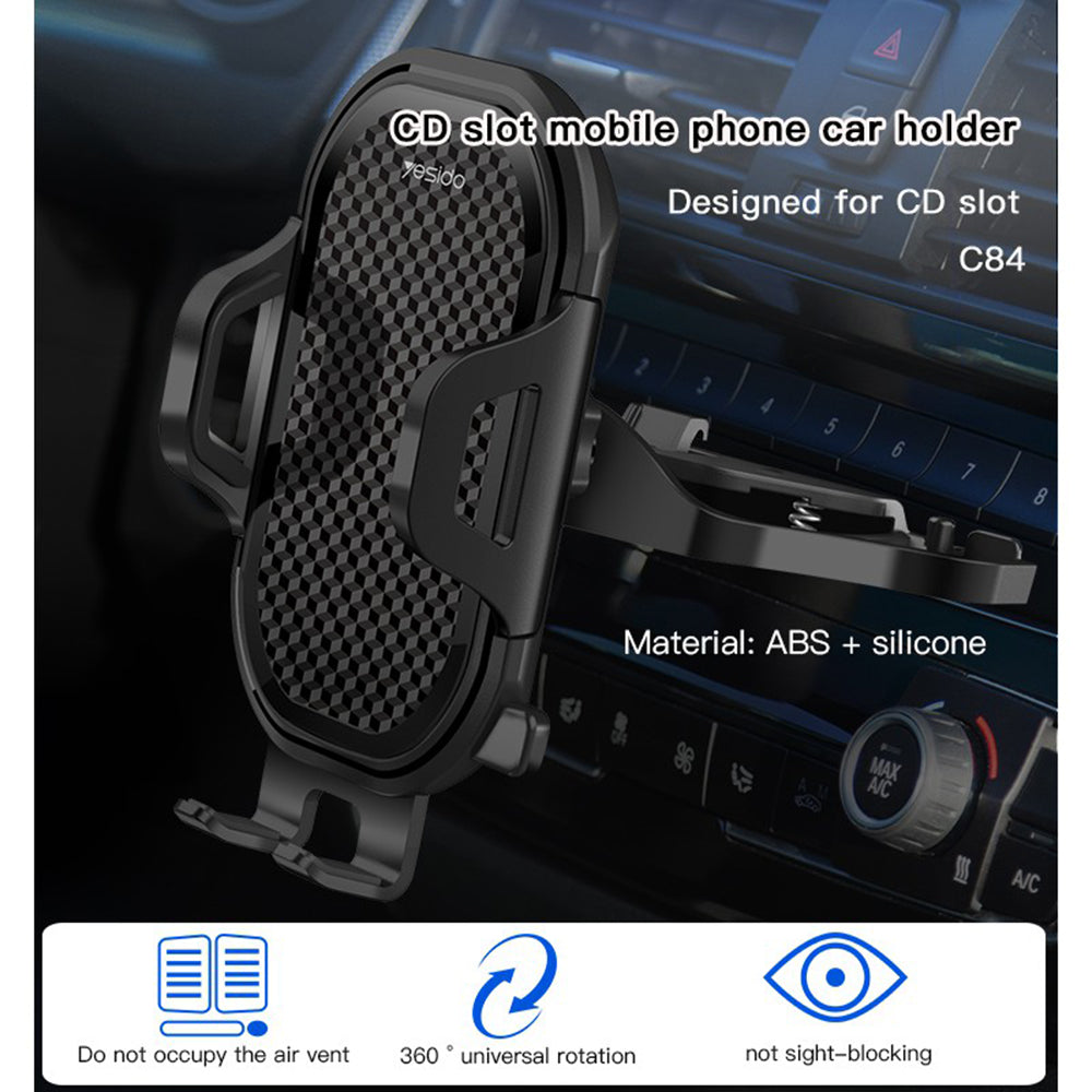 Auto nosač Yesido C84, 4.7inch - 7.4inch, Crni