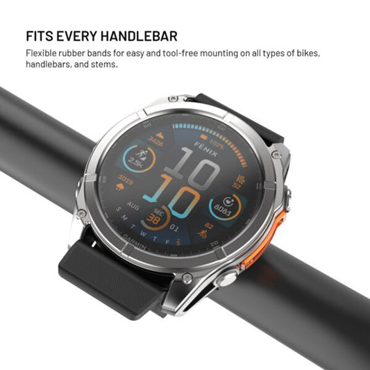 Nosilac za bicikl Fixed za Garmin Watch 22mm / Edge računar, Crni