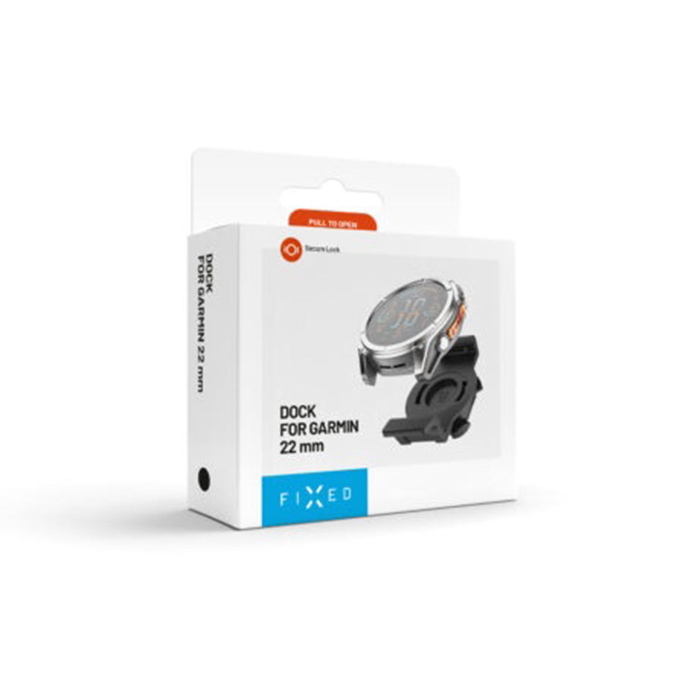 Nosilac za bicikl Fixed za Garmin Watch 22mm / Edge računar, Crni