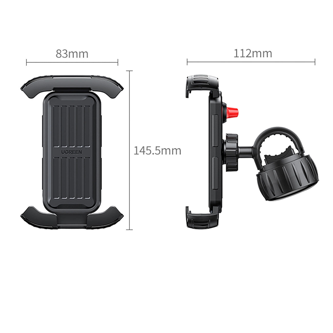 Nosilac za bicikl motocikl UGREEN LP494, 4.7inch - 6.8inch, Crni