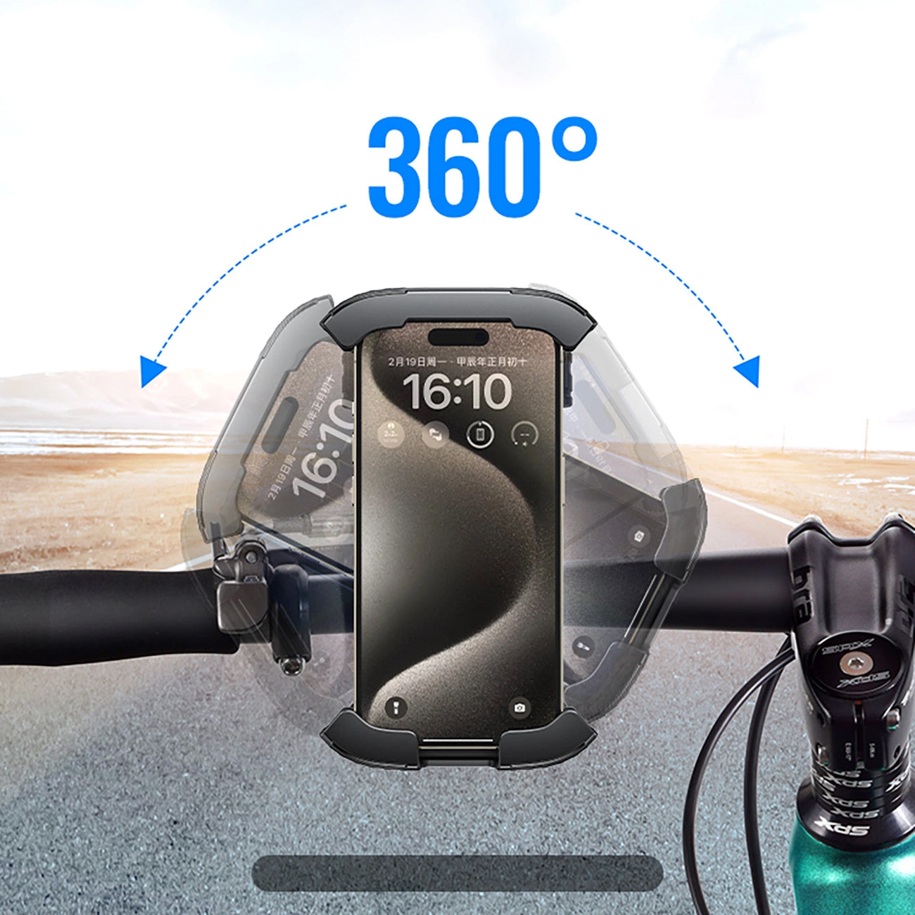 Nosilac za bicikl motocikl UGREEN LP494, 4.7inch - 6.8inch, Crni