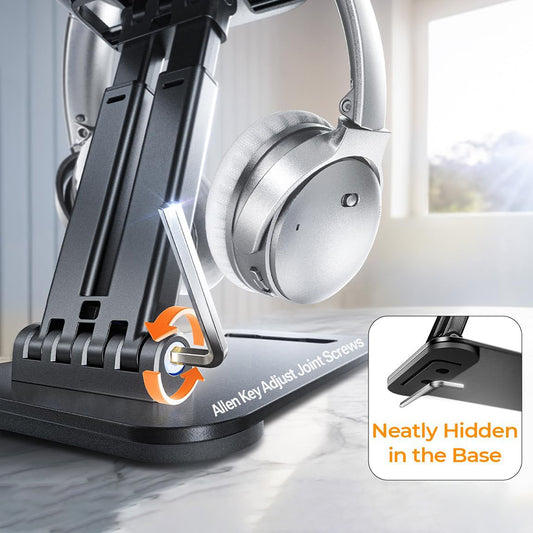 Stalak za sto Lisen za telefon / tablet, 4inch - 15.9inch, crni YL0424080007