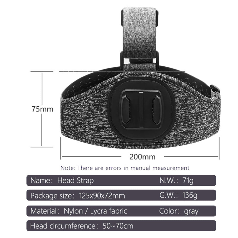 Podrška za glavu sportske kamere Techsuit JX-003 za GoPro seriju, siva