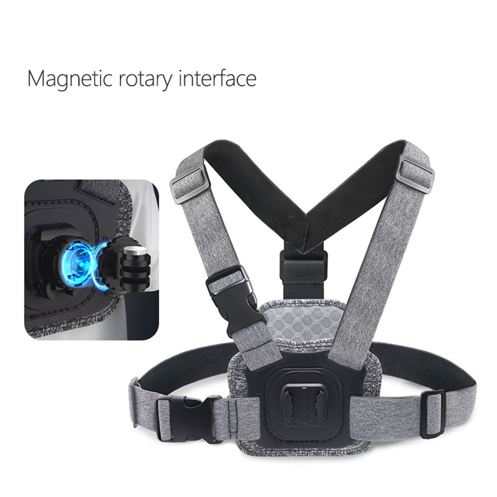 Nosač za grudi Techsuit JX-002 za GoPro seriju, sivi