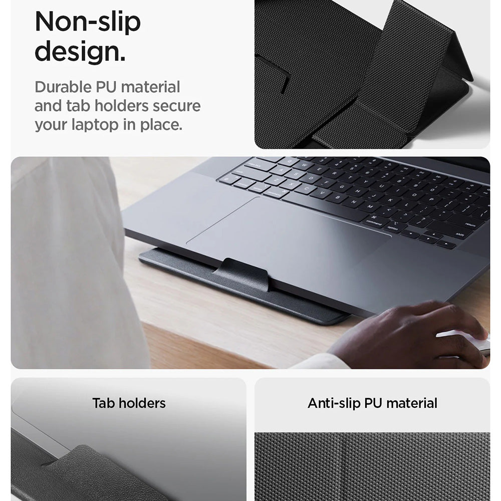 Suport Spigen Slim Fold LD201-S8 za laptop maks. 16 inča, crni AMP11117