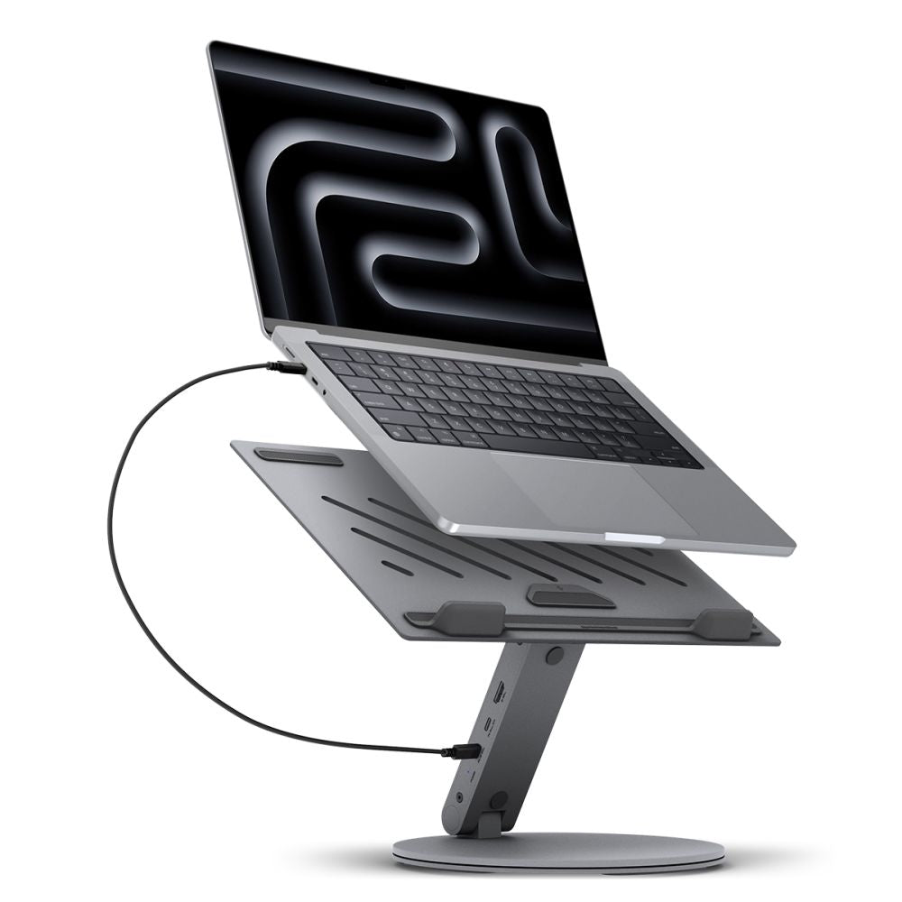 Podrška sa Hubom Spigen LD204H za Laptop max. 15.6inch, Siva AMP08885