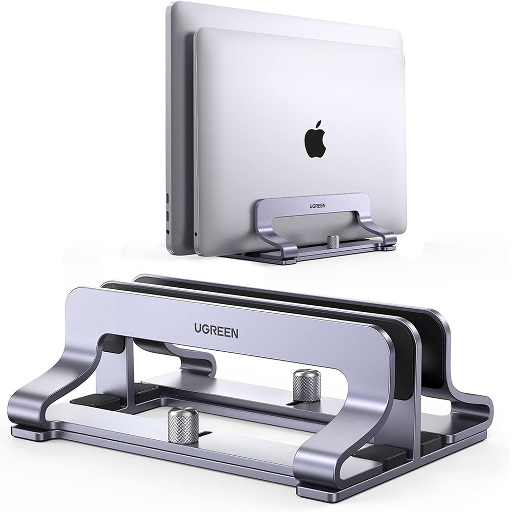 Vertikalni nosač UGREEN LP258 Two za laptop debljine 12mm - 26mm, Srebrni
