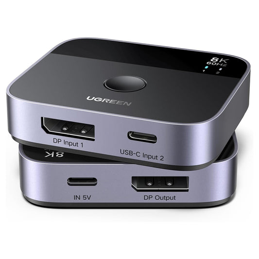 Switch Video DisplayPort / USB-C UGREEN 65878, Crni