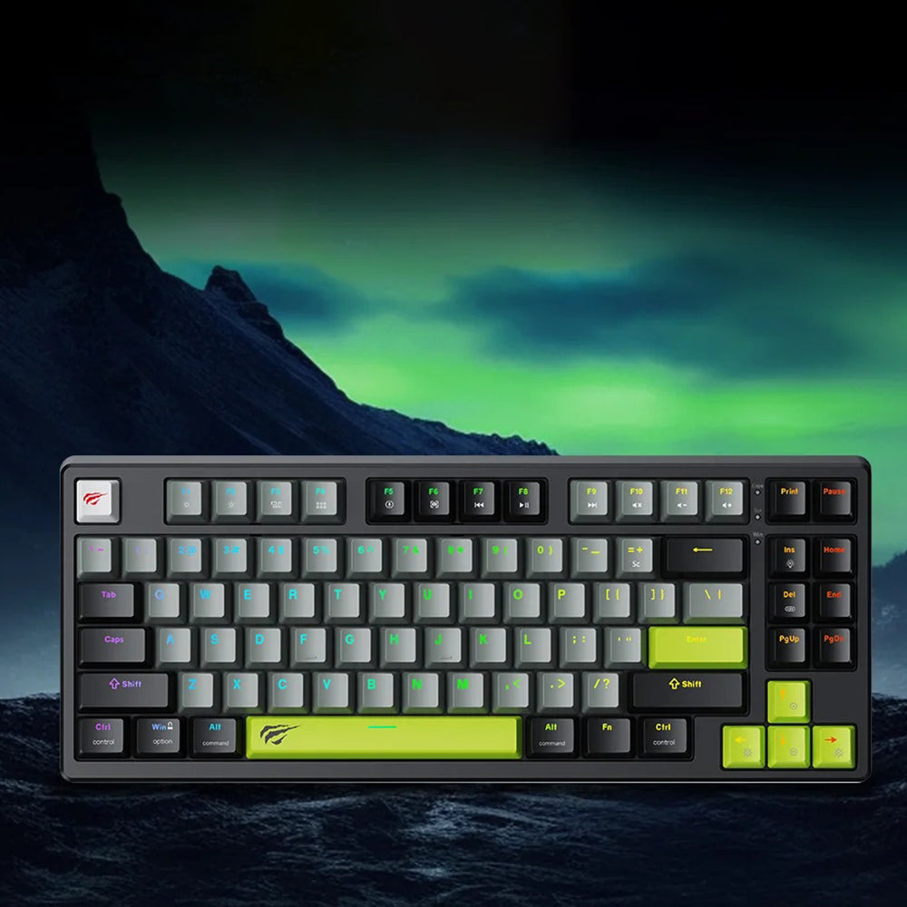 Gejming tastatura Wired USB HAVIT KB904L, RGB, 1.8m, Crno Zelena