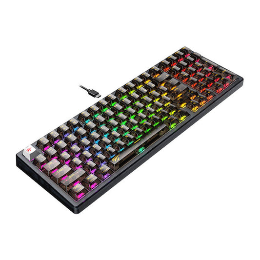 Tastatura Gaming Wired USB HAVIT KB875L, RGB, 1.8m, Crna Transparentna