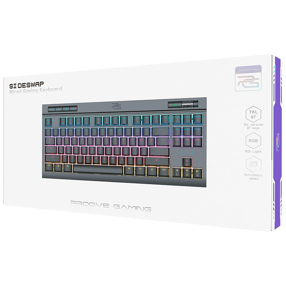 Tastatura Gaming Wired USB Proove Sideswap, RGB, 1.5m, Crna CKSIEN00022401