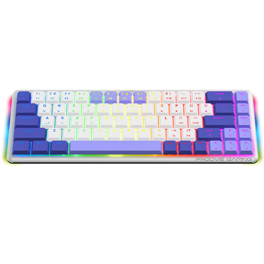 Tastatura Gaming Wireless Proove AFK, RGB, BT / Wi-Fi / Wired, 1.5m, Bela WKAFKEN22002