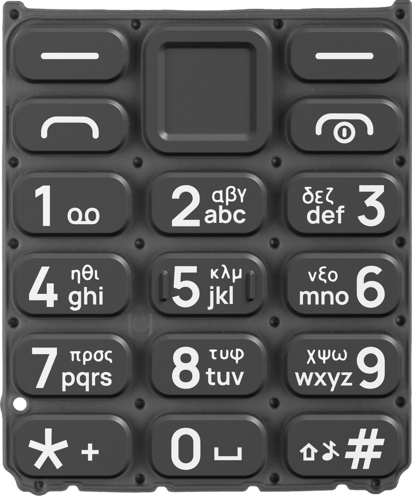 Grčka tastatura za HMD 105 / Nokia 105 (2024), crna