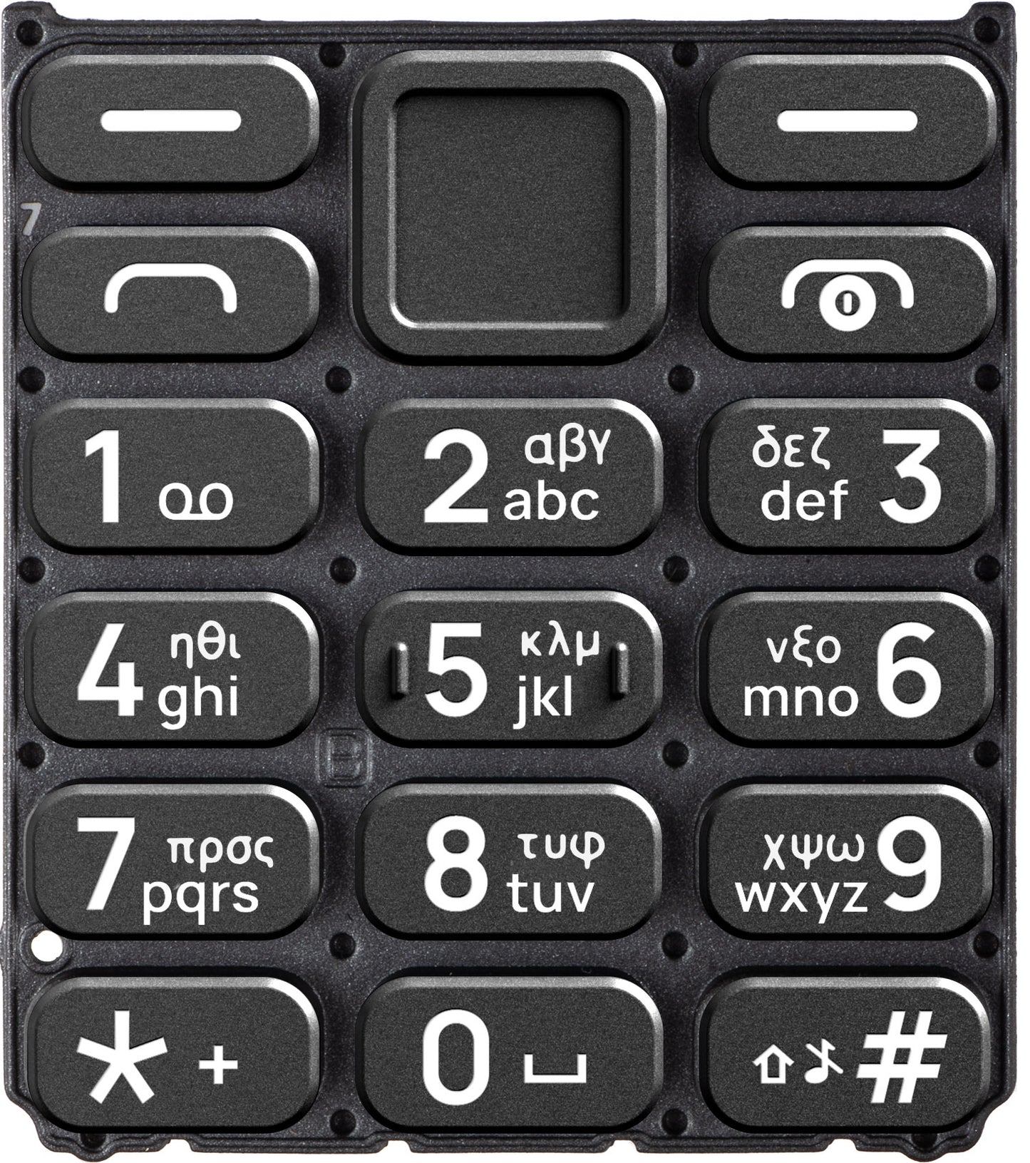 Greek Keypad za HMD 110 / Nokia 110 (2024), Crna