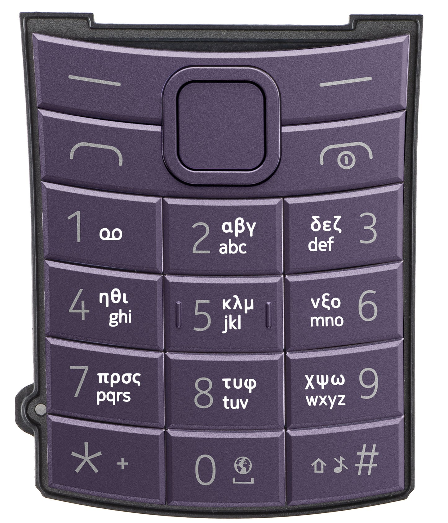 Grčka tastatura za Nokia 110 4G 2nd Edition, ljubičasta
