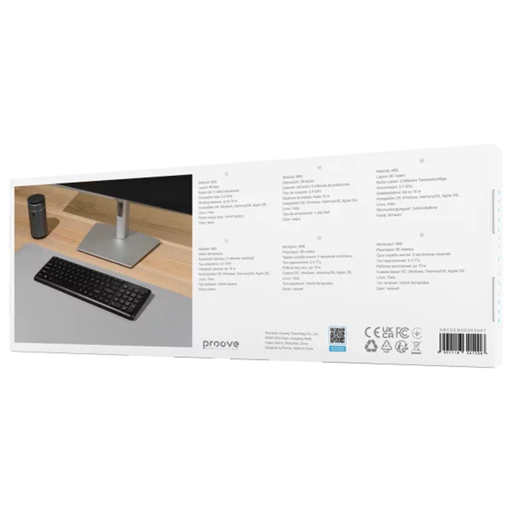 Tastatura Wireless Proove Classic Code, Crna KBCDEN00003001