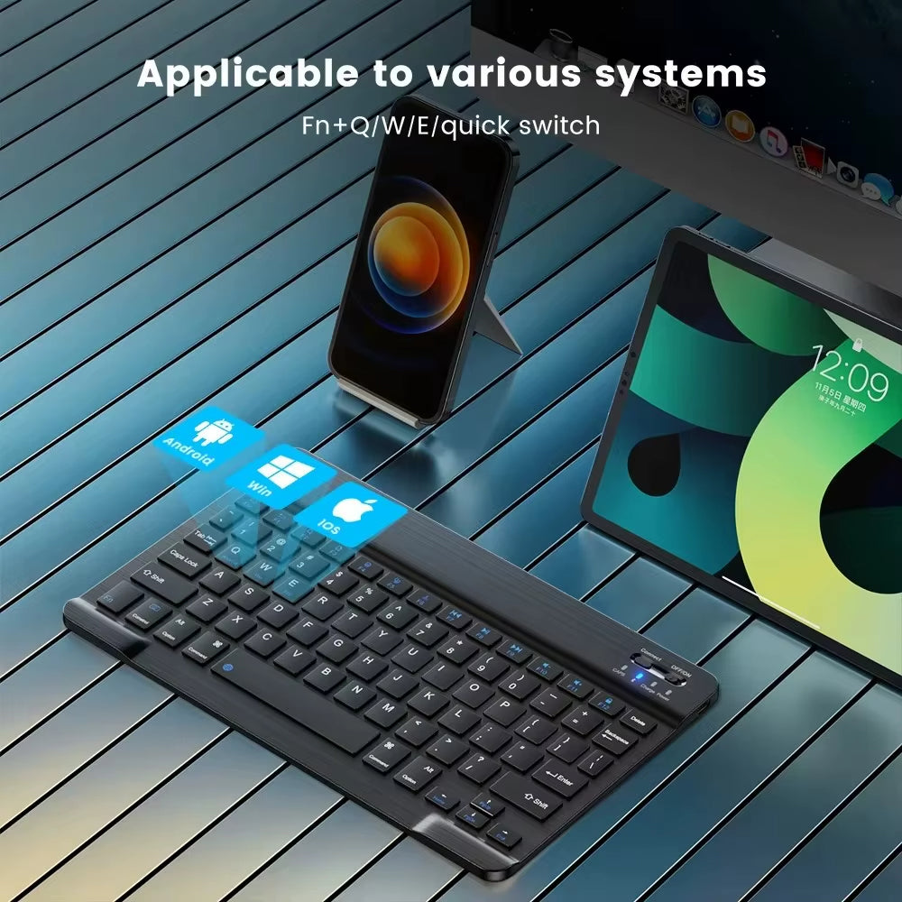 Bežična tastatura Techsuit WK1, RGB, Crna