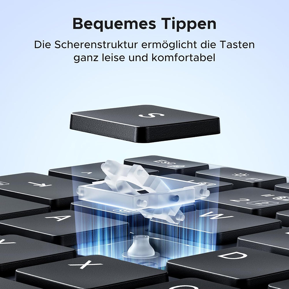 Bežična tastatura UGREEN K552 (75163), BT / Wi-Fi, Crna