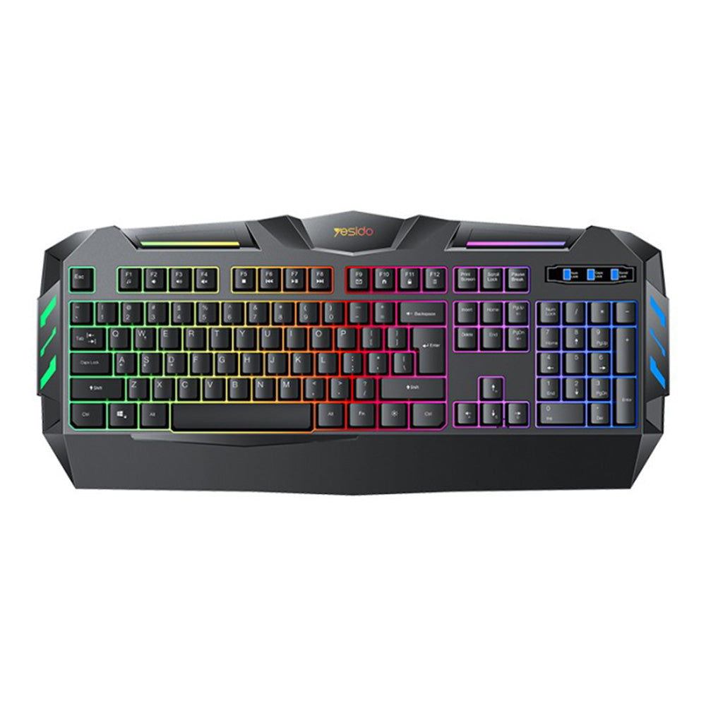 Gejming žičana USB tastatura Yesido KB21, RGB, 1.5m, Crna