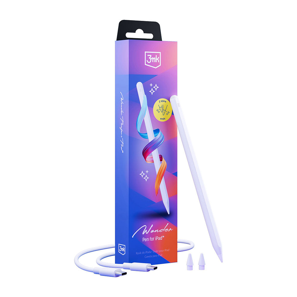 Touch Pen 3MK Wonder za Apple iPad, Aktivna Verzija, Bela