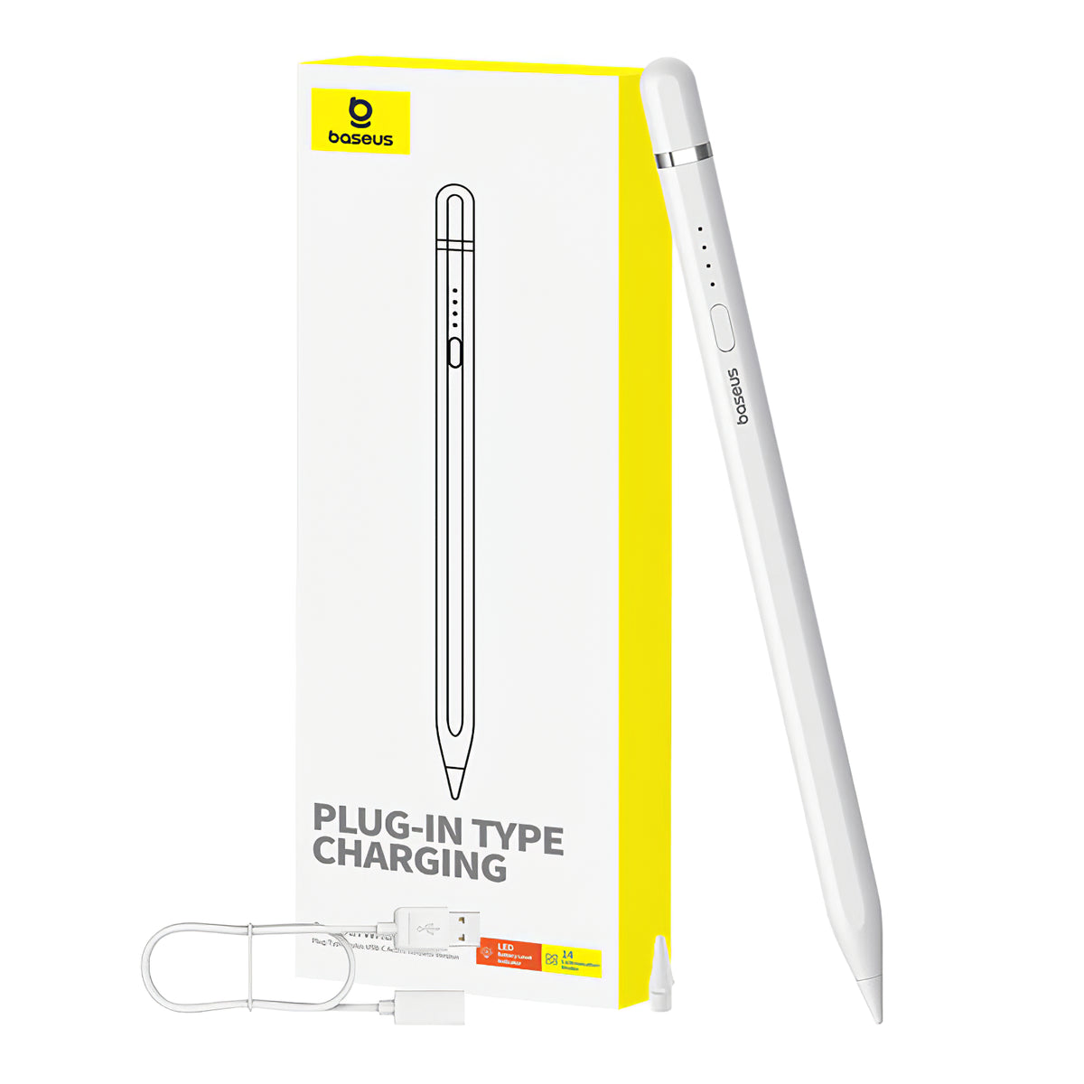 Touch Pen Baseus Smooth Writing 2 Series za Apple iPad, Aktivna Plug-In Verzija, Bela P80015806211-00