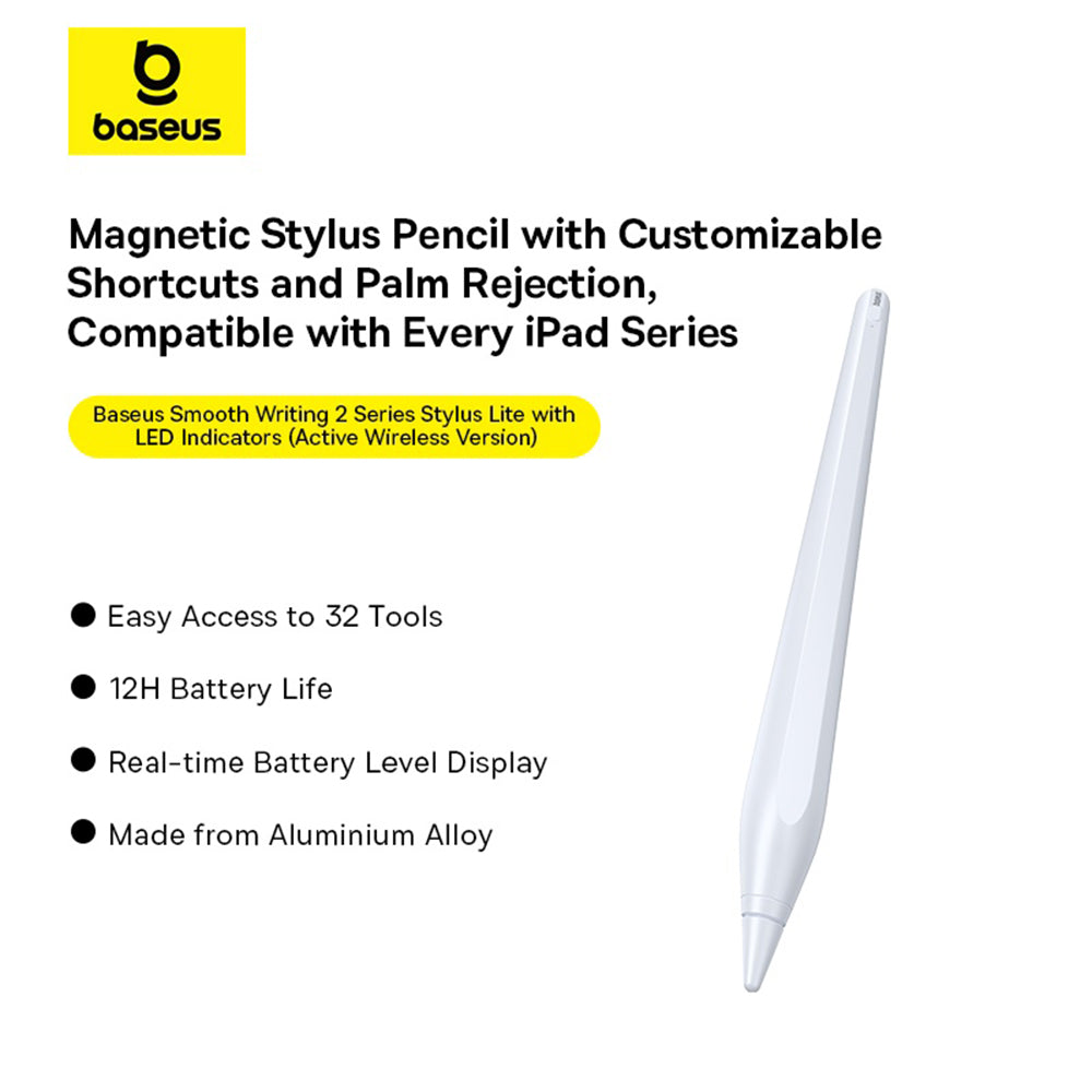 Touch Pen Baseus Smooth Writing 2 Series za Apple iPad, Bežična Aktivna Verzija, Bela P80015802213-03