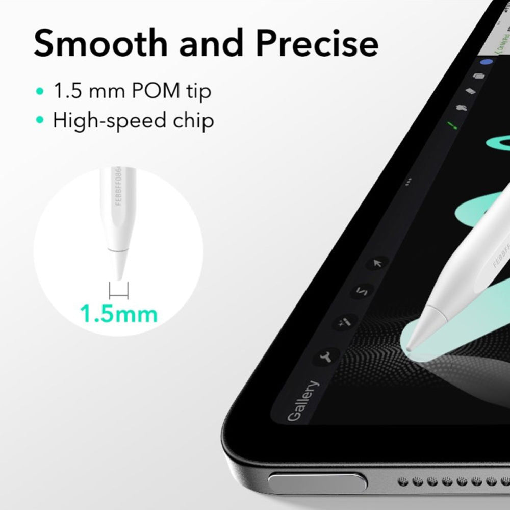 Touch Pen ESR Geo za Apple iPad, Aktivna Verzija, Bela