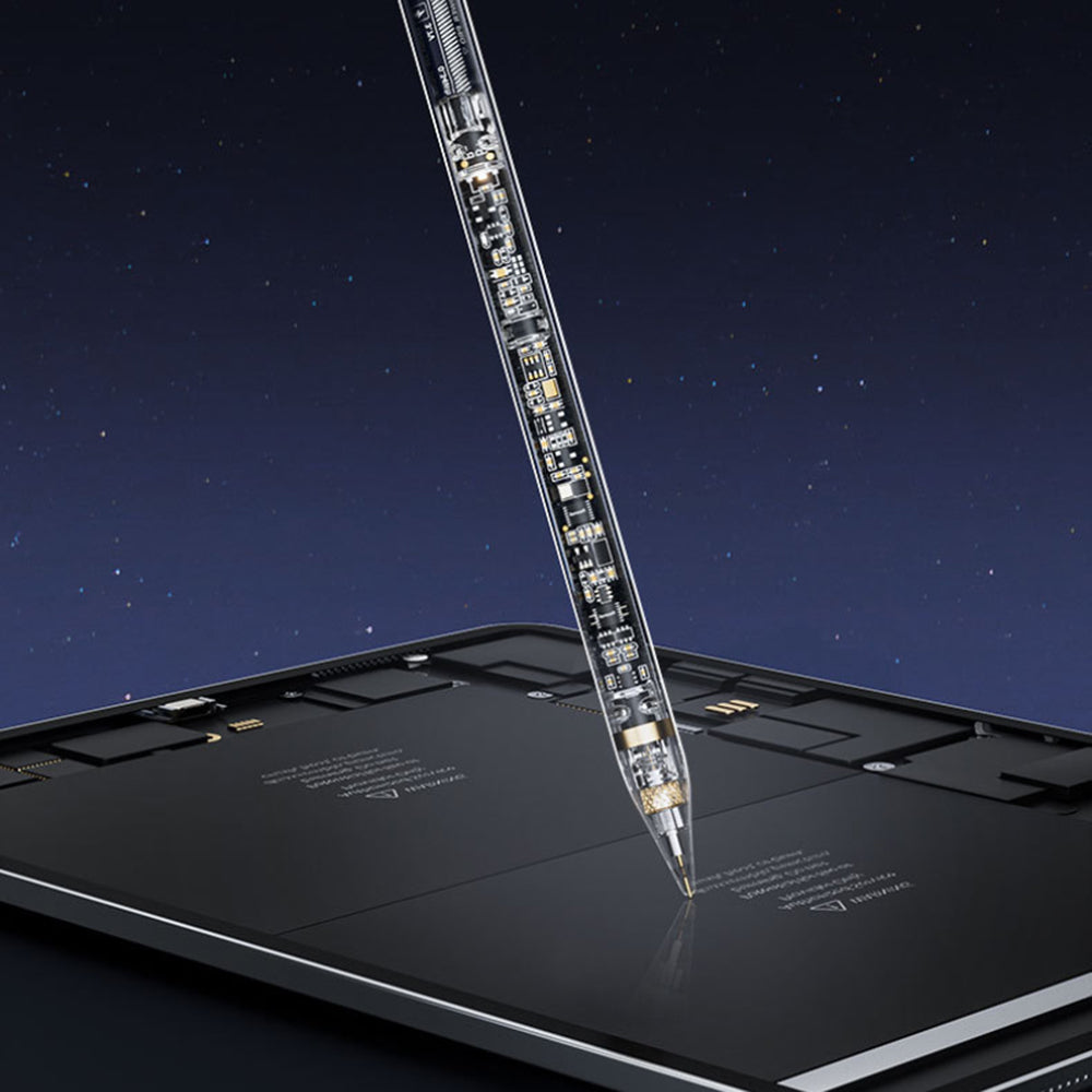 Touch Pen Techsuit C10 Pro za Apple iPad, Aktivna Verzija, Transparentno Crna
