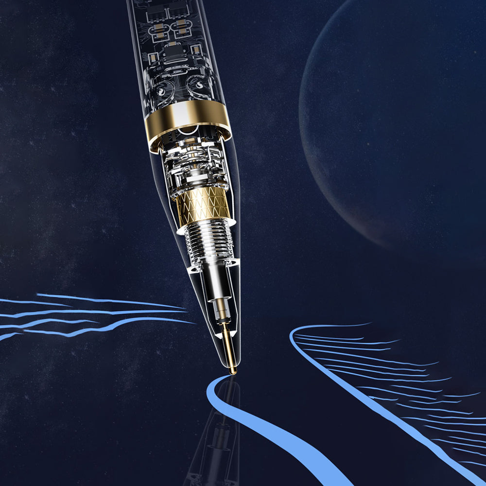 Touch Pen Techsuit C10 Pro za Apple iPad, Aktivna Verzija, Transparentno Crna