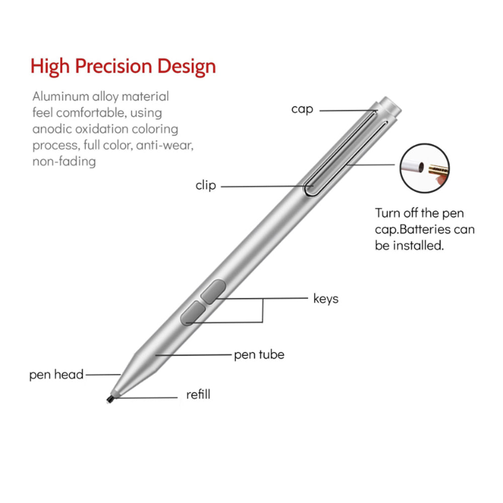 Touch Pen Techsuit F94S za Microsoft Surface / Asus Transformer / Zen / Vivobook / HP Envy / Pavilion / Spectre, Aktivna Verzija, Crna