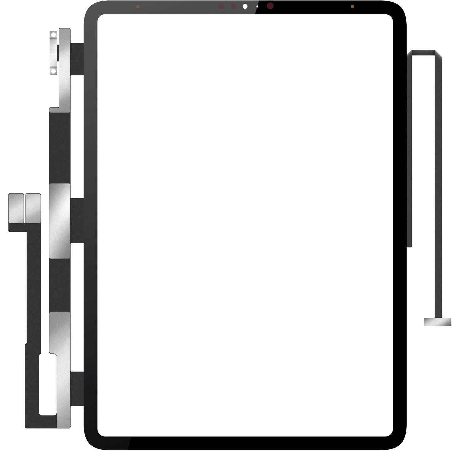 Touchscreen Forward Guard OCA za Apple iPad Pro 12.9 (2020), Crna