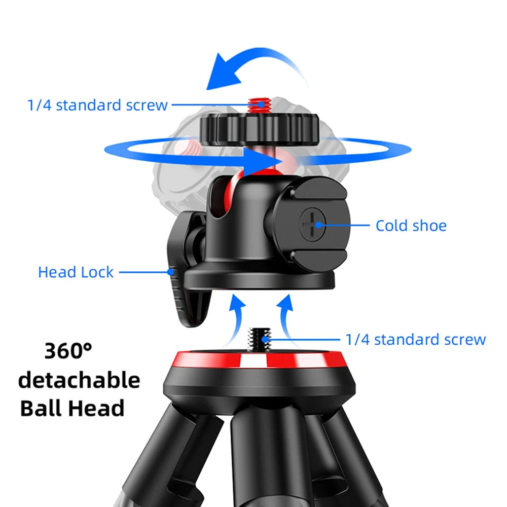 Trepied 1/4inch Techsuit C02, Crni