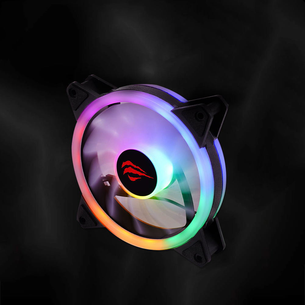 Ventilator HAVIT F2089, RGB, 1200RPM, 35dB, 1.32W, Crna