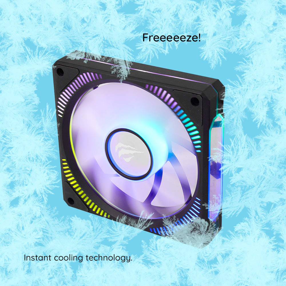 Ventilator HAVIT F2096, RGB, 1800RPM, 30dB, 3W, Crni