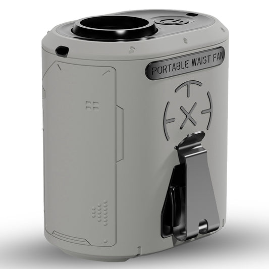 Prenosni ventilator Techsuit Z14 sa spoljnom baterijom 5000mAh, Sivi