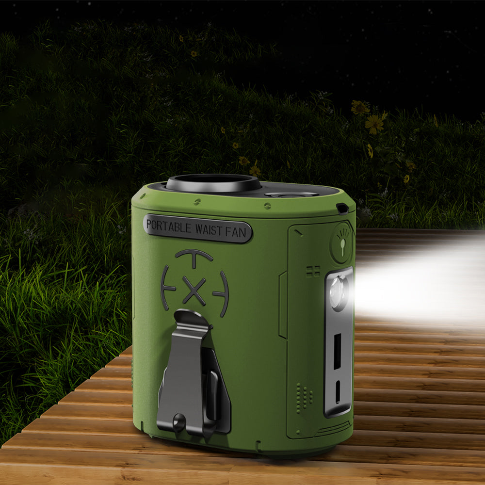 Prenosni ventilator Techsuit Z14 sa spoljnom baterijom 5000mAh, Narandžasti