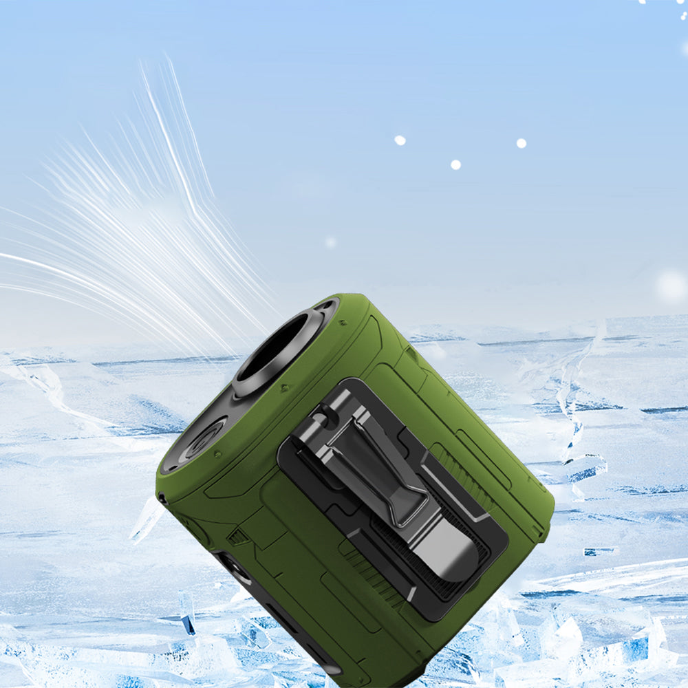 Prenosni ventilator Techsuit Z14 sa spoljnom baterijom 5000mAh, Zelen