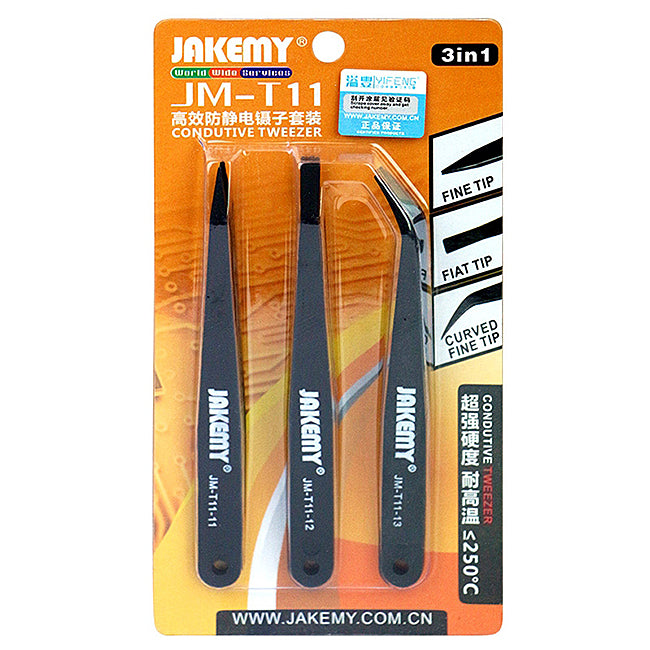 Pinceta Antistatička Jakemy JM-T11, 3u1