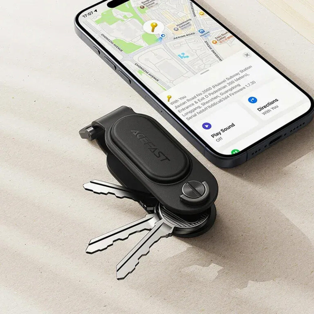 Acefast SmartTag privezak SS za iOS seriju, Crni