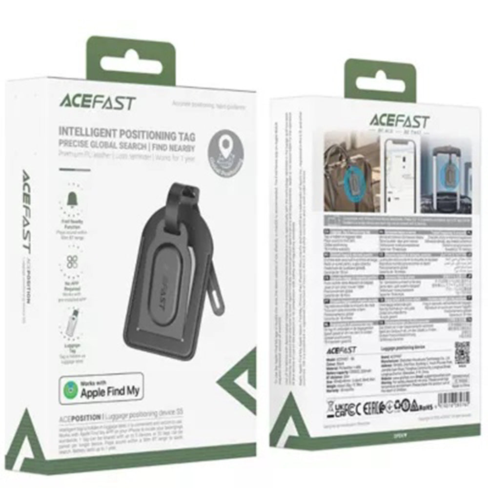 Acefast SmartTag Luggage S5 za iOS seriju, Crna