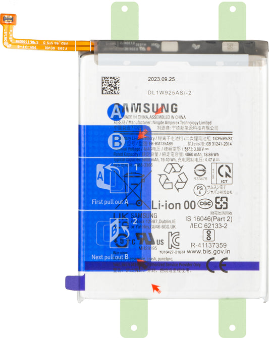 Akumulator Samsung Galaxy M13 M135 / A13 5G A136, EB-BM135ABS, Service Pack GH82-29136A