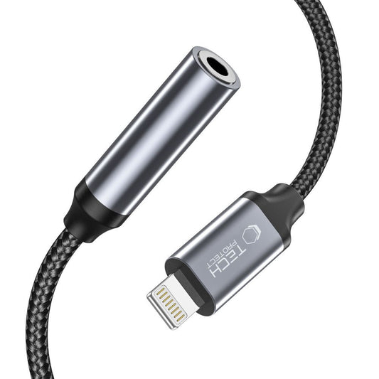 Audio Adapter Lightning - 3.5mm Tech-Protect Ultraboost, Crni