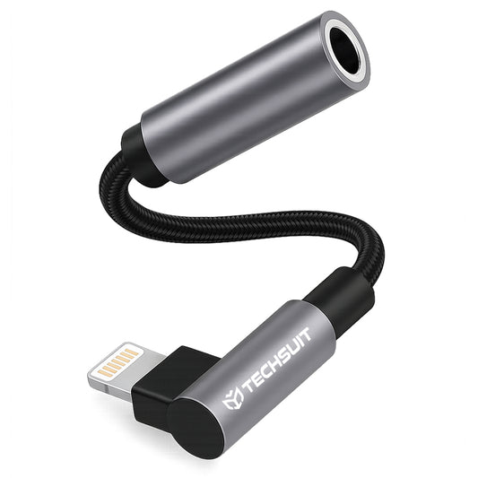Audio Adapter Lightning - 3.5mm Techsuit AC6 MusicDox, Sivi